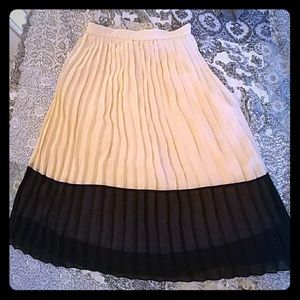 Black and cream skirt